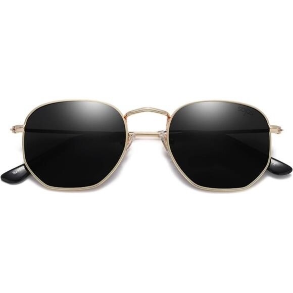 Sojos Polarized Sunglasses Women Men Small Square Hexagon UV400 Shades - Picture 1 of 6